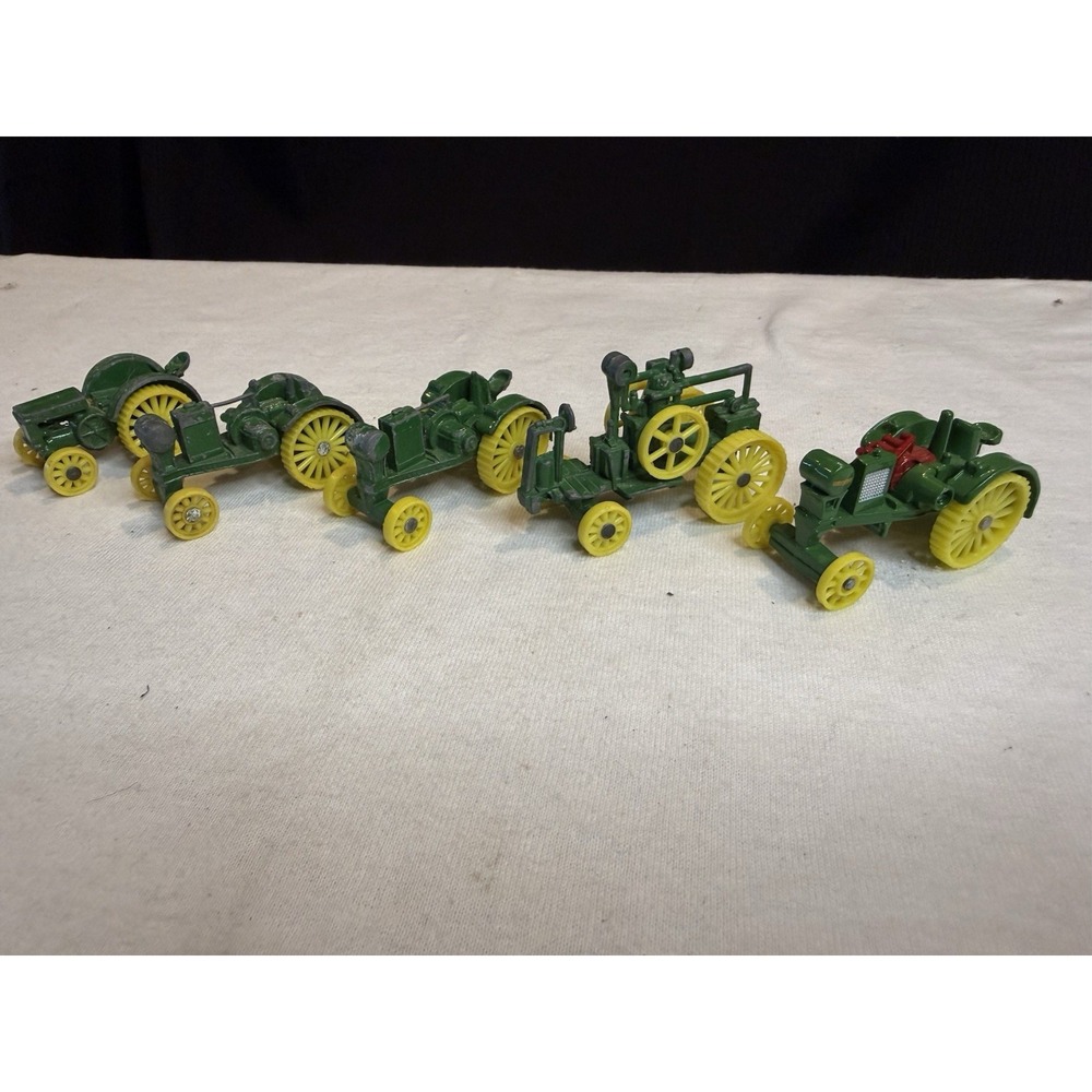 Vintage Ertl 1/64 Scale John Deere Replica Antique Toy Tractor Lot (5)